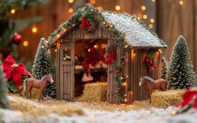 Offer a Miniature Stable for Christmas: Combining Timeless Wooden Toys with Charming Nativity Animals