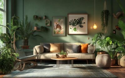 Interior decorating ideas to harness animal behavior tips with sage green and indoor plants